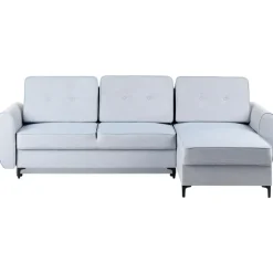 Leen Bakker SIMRIS - Hoekslaapbank - Blauw - Linkszijdig - Polyester Online