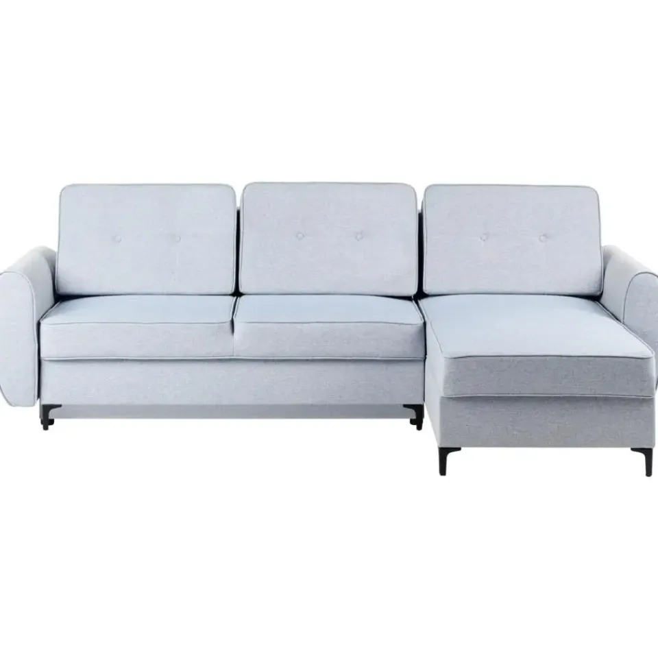 Leen Bakker SIMRIS - Hoekslaapbank - Blauw - Linkszijdig - Polyester Online