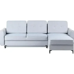 Leen Bakker SIMRIS - Hoekslaapbank - Blauw - Linkszijdig - Polyester Online