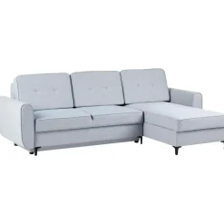 Leen Bakker SIMRIS - Hoekslaapbank - Blauw - Linkszijdig - Polyester Online