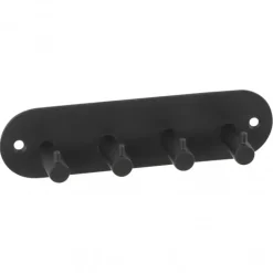 SIRO Kapstok - 4 ophang haken - metaal - mat zwart - 11 x 21 cm Hot