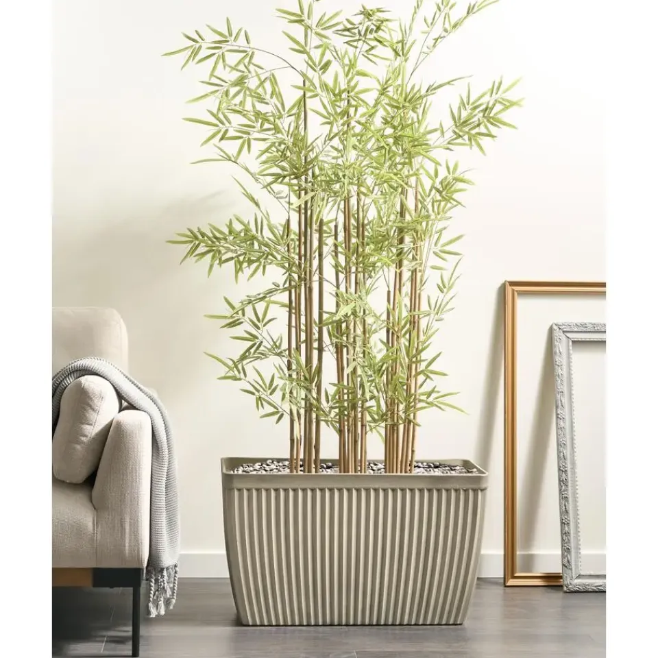 Leen Bakker SISAL - Bloempot - Beige - 73 x 32 cm - Steenmengsel Best