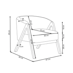 Beliani SKEI - Fauteuil - Wit - Bouclé Outlet