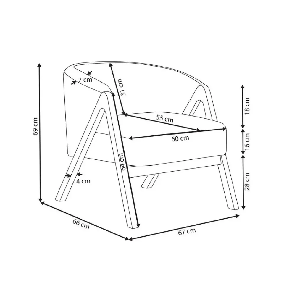 Beliani SKEI - Fauteuil - Wit - Bouclé Outlet