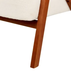 Beliani SKEI - Fauteuil - Wit - Bouclé Outlet