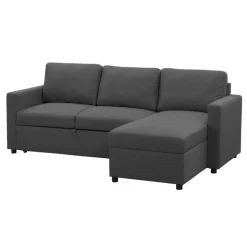 Leen Bakker Slaapbank Turijn met opbergruimte - antraciet - 82x215x145 cm New