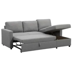 Leen Bakker Slaapbank Turijn met opbergruimte - grijs - 82x215x145 cm Best