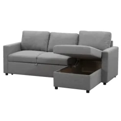 Leen Bakker Slaapbank Turijn met opbergruimte - grijs - 82x215x145 cm Best