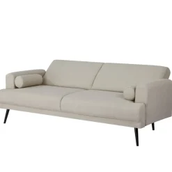 Giga Meubel Slaapbank 3-Zits - Beige Stof - Zithoogte 47cm - 209x91x85cm - Jason Discount