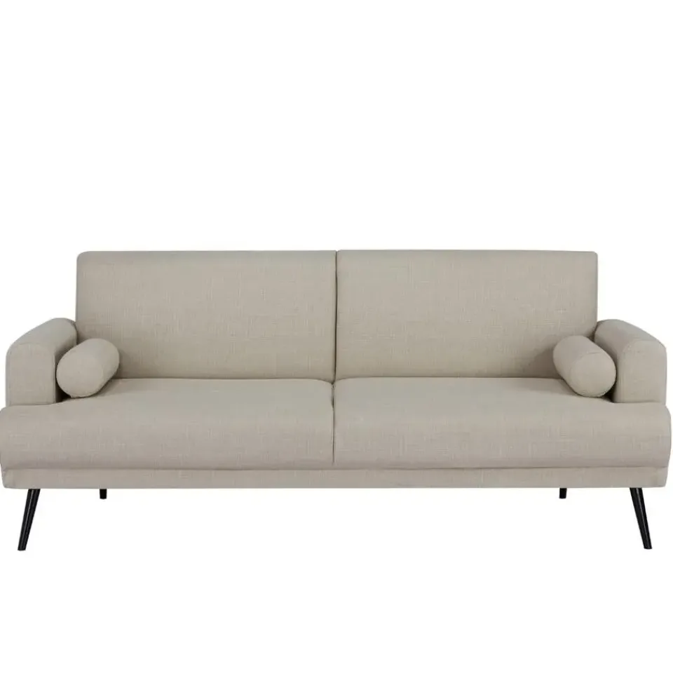 Giga Meubel Slaapbank 3-Zits - Beige Stof - Zithoogte 47cm - 209x91x85cm - Jason Discount