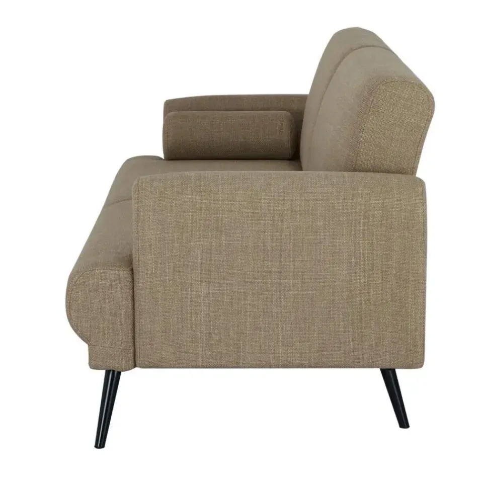 Giga Meubel Slaapbank 3-Zits - Taupe Stof - Zithoogte 47cm - 209x91x85cm - Jason Discount