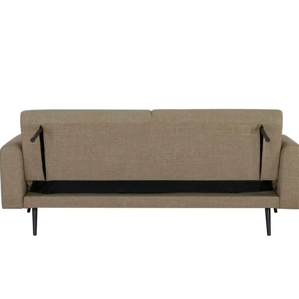 Giga Meubel Slaapbank 3-Zits - Taupe Stof - Zithoogte 47cm - 209x91x85cm - Jason Discount