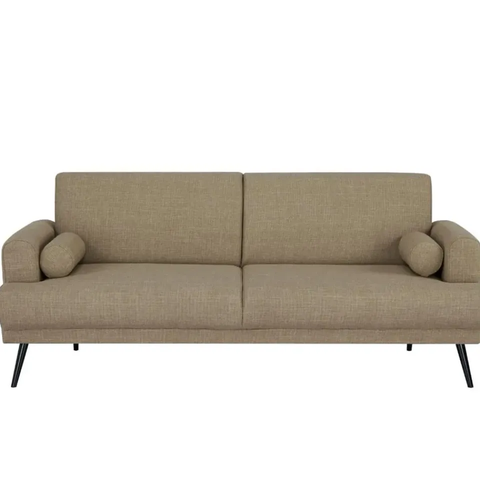 Giga Meubel Slaapbank 3-Zits - Taupe Stof - Zithoogte 47cm - 209x91x85cm - Jason Discount