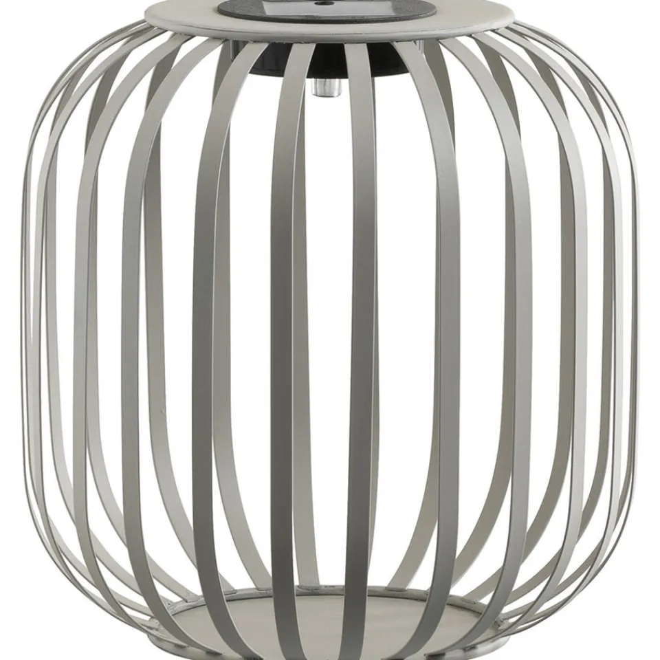 Leen Bakker Solar lantaarn Sem - taupe - 20,5xØ20 cm