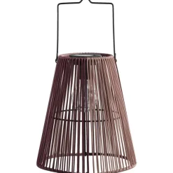 Leen Bakker Solar lantaarn Zef - roze/paars - 24,5xØ22 cm Outlet