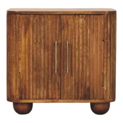 Artisan Furniture Solis Geribbelde Dressoir, 2 Deuren en 2 Planken, Lichtbruin
