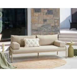 Leen Bakker SOLOFRA - Tuinbank 2-zits - Beige - Aluminium Clearance