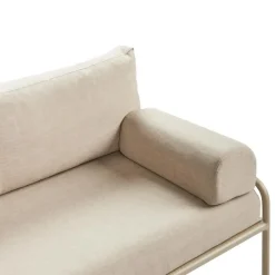 Leen Bakker SOLOFRA - Tuinbank 2-zits - Beige - Aluminium Clearance