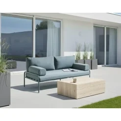 Leen Bakker SOLOFRA - Tuinbank 2-zits - Mintgroen - Aluminium Outlet