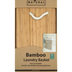 Dok Home Songmics - Bamboe Opbergmand/ Wasmand - 72L - Naturel - EV Sale