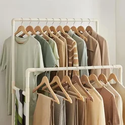 Songmics Kledingrek - 88x44x154cm - ijzer/stof/kunststof Best