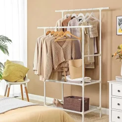 Songmics Metalen kledingstandaard belastbaar tot 70 kg, eenvoudige montage, 2 New