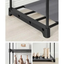 Songmics Stoffen draagbare kledingkast - opvouwbaar kledingrek voor slaapkamer Clearance