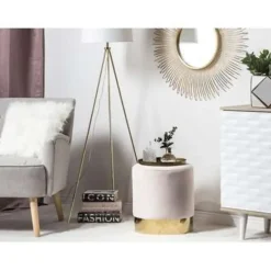 Beliani SOPHIA - Poef - Roze - 39 cm - Fluweel Best