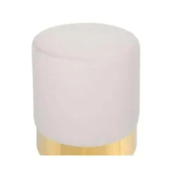 Beliani SOPHIA - Poef - Roze - 39 cm - Fluweel Best