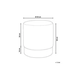 Beliani SOPHIA - Poef - Roze - 39 cm - Fluweel Best