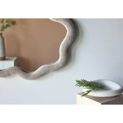 Fjôrd Spiegel Beige Bouclé - 70x70x3,5cm - Kungsbacka Outlet