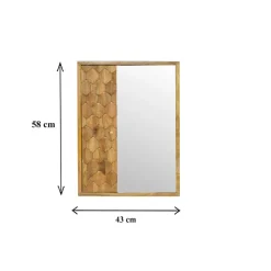 Artisan Furniture Spiegelkast met Houtsnijwerk New