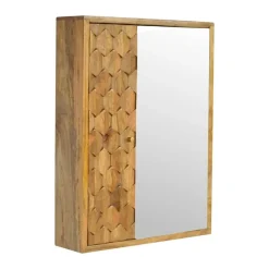 Artisan Furniture Spiegelkast met Houtsnijwerk New