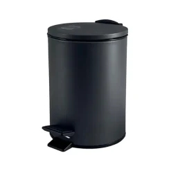 Spirella Pedaalemmer Cannes - zwart - 3L - metaal - 17 x 25 cm New