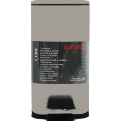 Spirella Pedaalemmer Paris - beige - 5L - metaal - 28x14x29 cm Best