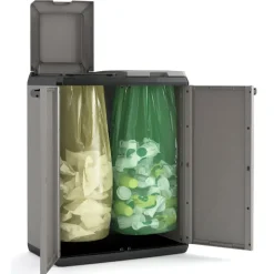 Keter Split basic - 68x39x85 cm - donker grijs/zwart Clearance