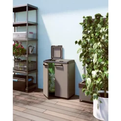 Keter Split basic - 68x39x85 cm - donker grijs/zwart Clearance