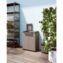 Keter Split basic - 68x39x85 cm - donker grijs/zwart Clearance