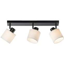 Leen Bakker Spot 3-lichts Amani - zwart/off-white - E27 Best