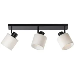 Leen Bakker Spot 3-lichts Amani - zwart/off-white - E27 Best