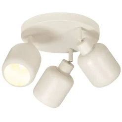 Leen Bakker 3-spot Mosi E14 - beige metaal - 11x24x28 cm Sale