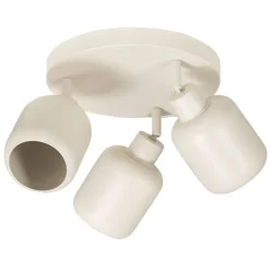 Leen Bakker 3-spot Mosi E14 - beige metaal - 11x24x28 cm Sale