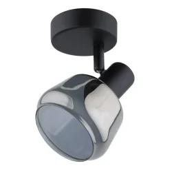 Leen Bakker Spot Noah - smoke glas zwart - E14 Hot