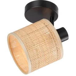 Leen Bakker Spot Romana - naturel/mat zwart - 17xØ13 cm Discount