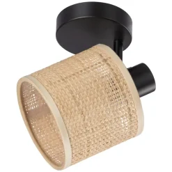 Leen Bakker Spot Romana - naturel/mat zwart - 17xØ13 cm Discount