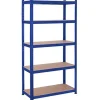 Songmics Stalen stellingkast met 5 etages, 875 KG, 40x90x180cm, blauw Discount