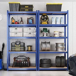 Songmics Stalen stellingkast met 5 etages, 875 KG, 40x90x180cm, blauw Discount