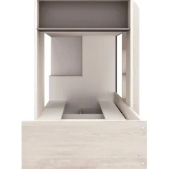 Trasman Stapelbed Beau (lattenbodem onderste bed niet inbegrepen) - grenen/grijs Clearance