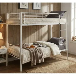 Emob Exclusive Stapelbed Dixie 90x200cm - metaal - mat wit New