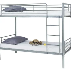 Emob Exclusive Stapelbed Dixie 90x200cm - metaal - mat grijs Discount